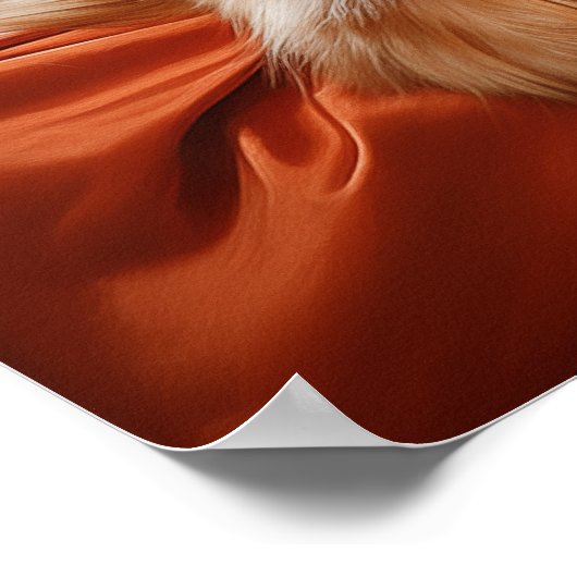 Ruby Cavalier King Charles Spaniel Poster (Ecke)