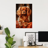 Ruby Cavalier King Charles Spaniel Poster (Heimbüro)