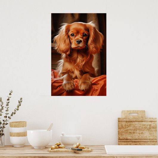 Ruby Cavalier King Charles Spaniel Poster (Küche)