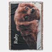 Ruby Cavalier King Charles Spaniel Puppy Dog Decke (Vorderseite Vertikal)