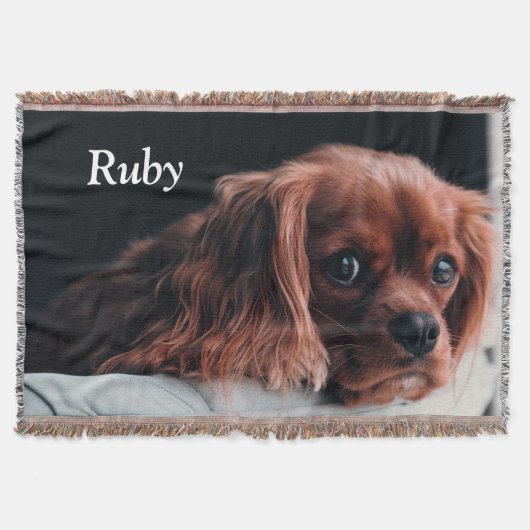 Ruby Cavalier King Charles Spaniel Puppy Dog Decke (Vorderseite)