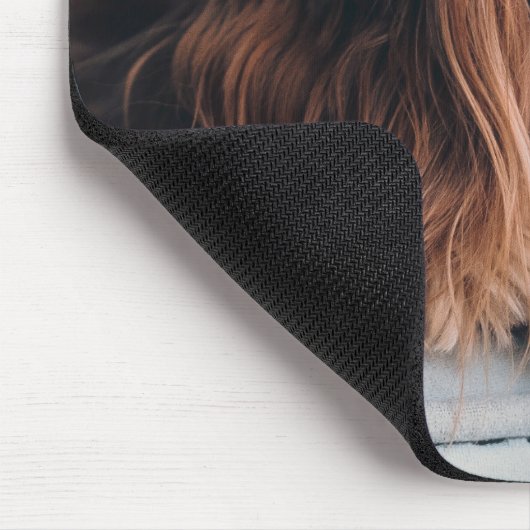 Ruby Cavalier King Charles Spaniel Puppy Dog Mousepad (Ecke)