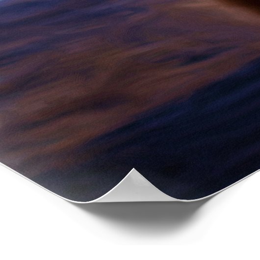 Ruby Cavalier King Charles Spaniel Puppy Dog Poster (Ecke)