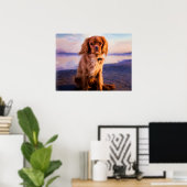 Ruby Cavalier King Charles Spaniel Puppy Dog Poster (Heimbüro)