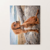 Ruby Cavalier King Charles Spaniel Puppy Dog Puzzle (Vertikal)