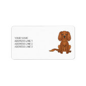 Ruby Cavalier King Charles Spaniel & Text Adressaufkleber (Vorne)