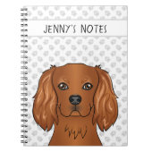 Ruby Cavalier King Charles Spaniel & Text Notizblock (Vorderseite)