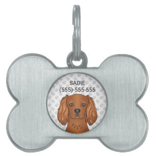 Ruby Cavalier King Charles Spaniel & Text Tiermarke