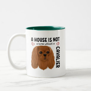 Ruby Cavalier King Charles Spaniel   Zweifarbige Tasse