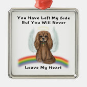 Ruby Cavalier Pet Loss Memorial Geschenk Ornament Aus Metall (Vorne)