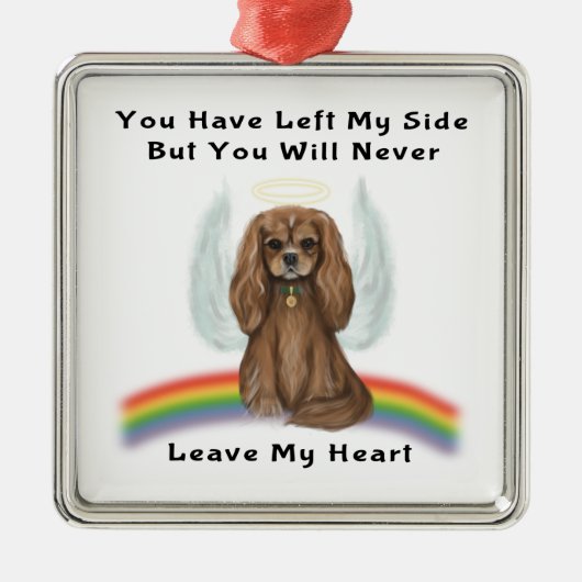 Ruby Cavalier Pet Loss Memorial Geschenk Ornament Aus Metall (Vorne)