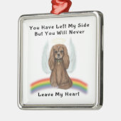 Ruby Cavalier Pet Loss Memorial Geschenk Ornament Aus Metall (Links)