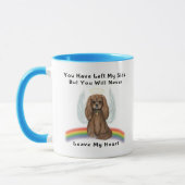 Ruby Cavalier Pet Loss Memorial Geschenk Tasse (Links)