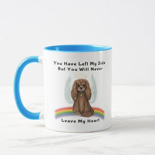 Ruby Cavalier Pet Loss Memorial Geschenk Tasse (Links)