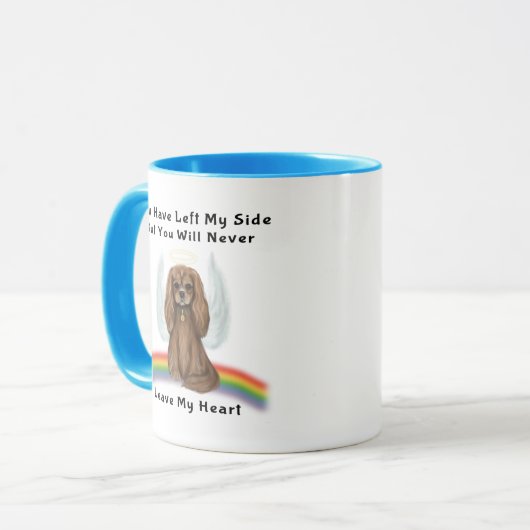 Ruby Cavalier Pet Loss Memorial Geschenk Tasse (Vorderseite Links)