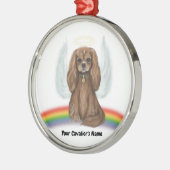 Ruby Cavalier Pet Loss Ornament - individuell eins Aus Metall (Links)