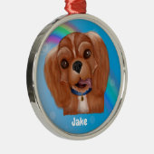 Ruby Cavalier Pet Loss Ornament - individuell eins Aus Metall (Rechts)