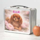 Ruby Cavalier Spaniel, Frühlingsblüte Metall Brotdose (Beispiel)