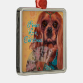 Ruby Cavalier Spaniel Ornament Aus Metall (Rechts)