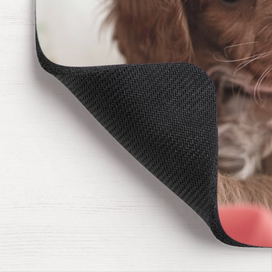 Ruby Cavapoo Puppy Dog Mousepad (Ecke)