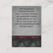 Ruby Celtic Cross Rot, Schwarz, Grau Umschließungs Begleitkarte (Rückseite)