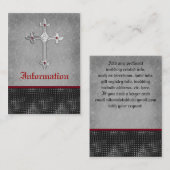 Ruby Celtic Cross Rot, Schwarz, Grau Umschließungs Begleitkarte (Vorne/Hinten)