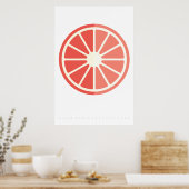 Ruby Citrus Retro Fruit Poster 60er 70er Jahre Zit (Küche)