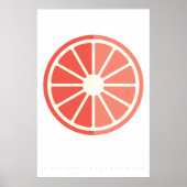 Ruby Citrus Retro Fruit Poster 60er 70er Jahre Zit (Vorne)