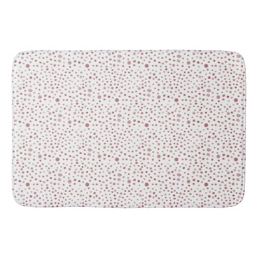 Ruby Confetti Wassercolor Dots Badematte (Vorderseite)