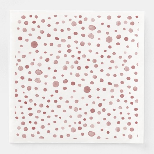 Ruby Confetti Wassercolor Dots Paper Napkin Serviette (Vorderseite)