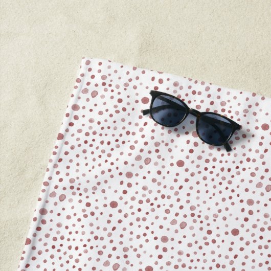 Ruby Confetti Wassercolor Dots Strandtuch (Beispiel)