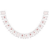 Ruby Confetti Wasserfarbe Dots Jagdflagge Wimpelkette (Alle)