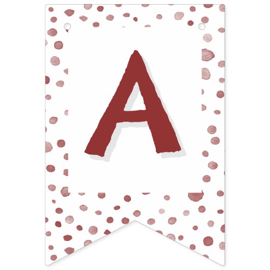 Ruby Confetti Wasserfarbe Dots Jagdflagge Wimpelkette (Dritte Fahne)