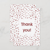 Ruby Confetti Wasserfarben Punkte Danke Karte (Vorne/Hinten)