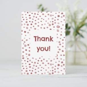 Ruby Confetti Wasserfarben Punkte Danke Karte