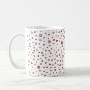 Ruby Confetti Watercolor Dots Classic Tasse