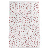 Ruby Confetti Watercolor Dots Geschenktasche Mittlere Geschenktüte (Rückseite)