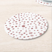 Ruby Confetti Watercolor Dots Paper Untersetzer (Angewinkelt)