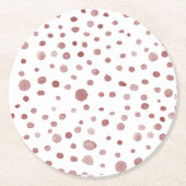 Ruby Confetti Watercolor Dots Paper Untersetzer (Vorderseite)