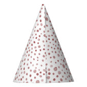 Ruby Confetti Watercolor Dots Party Hat Partyhütchen (Rückseite)