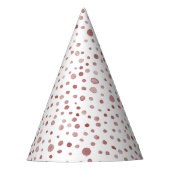 Ruby Confetti Watercolor Dots Party Hat Partyhütchen (Vorderseite)