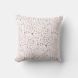 Ruby Confetti Watercolor Dots Throw Kissen