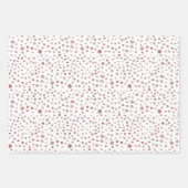 Ruby Confetti Watercolor Dots Wrapping Paper Geschenkpapier Set (Vorderseite 2)