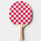 Ruby & Cream Schachbrett Tischtennis Schläger (Vorderseite)