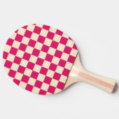 Ruby & Cream Schachbrett Tischtennis Schläger (Seitenansicht)