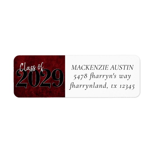 Ruby Crimson Red | Classic Grunge Abschluss Year (Vorne)