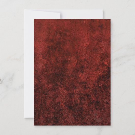 Ruby Crimson Red | Classic Grunge Wedding Names Einladung (Rückseite)