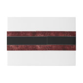 Ruby Crimson Red | Classic Grunge Wedding Names Einladungsbanderole (Rückseitenbeispiel)