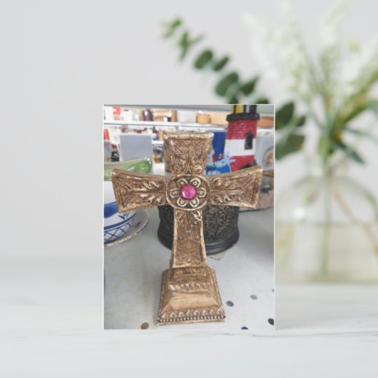 Ruby Cross Postkarte (Stehend Vorderseite)
