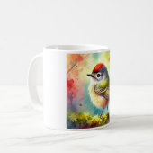 Ruby crowned Kinglet 050724AREF114 - Watercolor Kaffeetasse (Vorderseite Links)